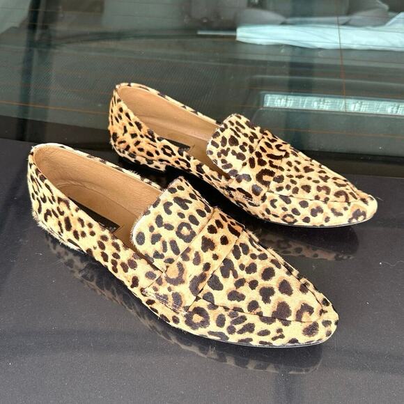 Steve Madden Women's Brown‎ and Tan Animal Print Loafer Flats Size 10 Shoes - Picture 7 of 17